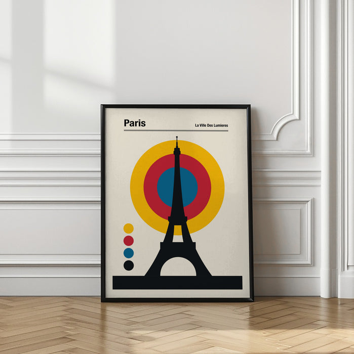 Paris Eiffel Tower Retro travel Print Framed Art Modern Wall Decor