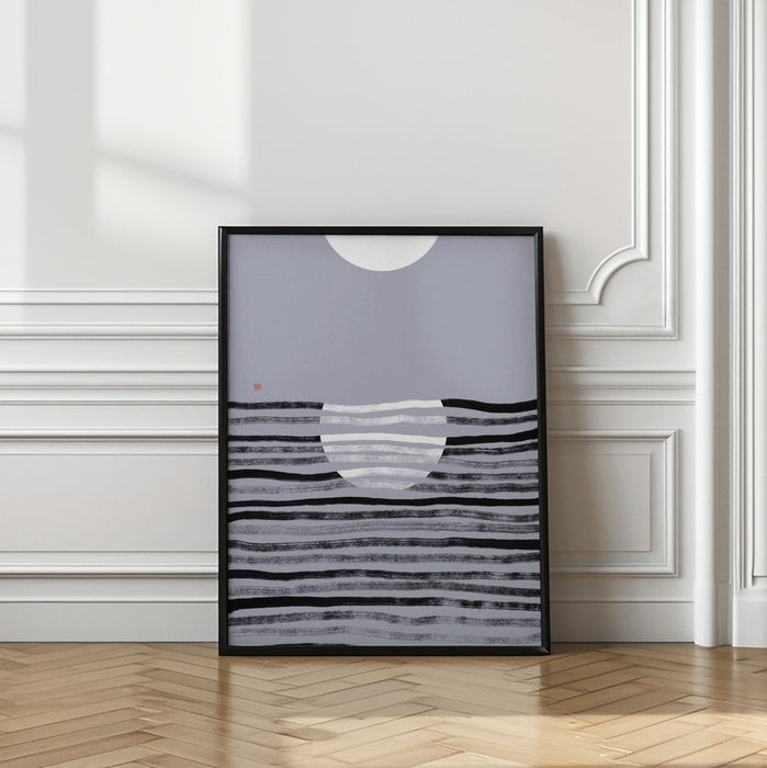 Hidden Moon N°2 | Reflection Framed Art Modern Wall Decor