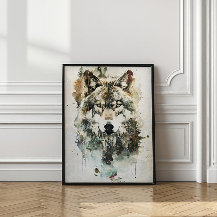 Wolf Wild Animal Vintage Illustration Art 02 Framed Art Modern Wall Decor