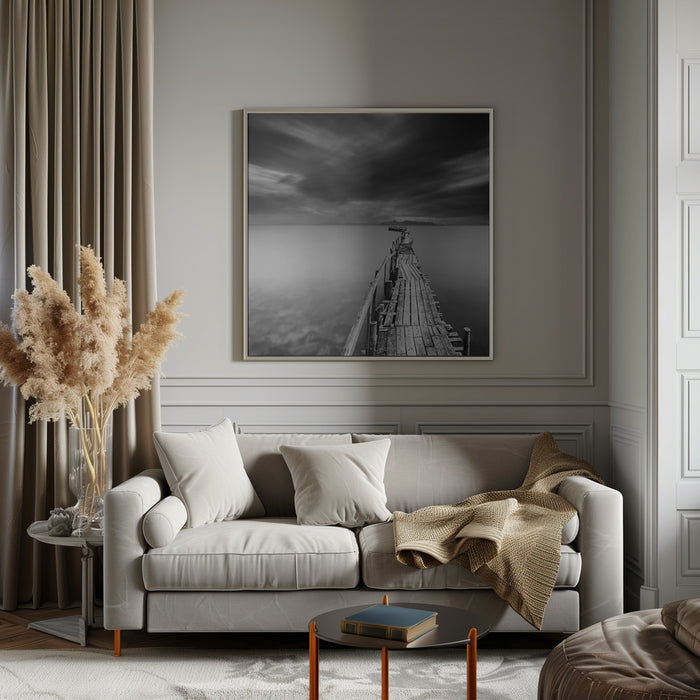 Long Pier Square Canvas Art