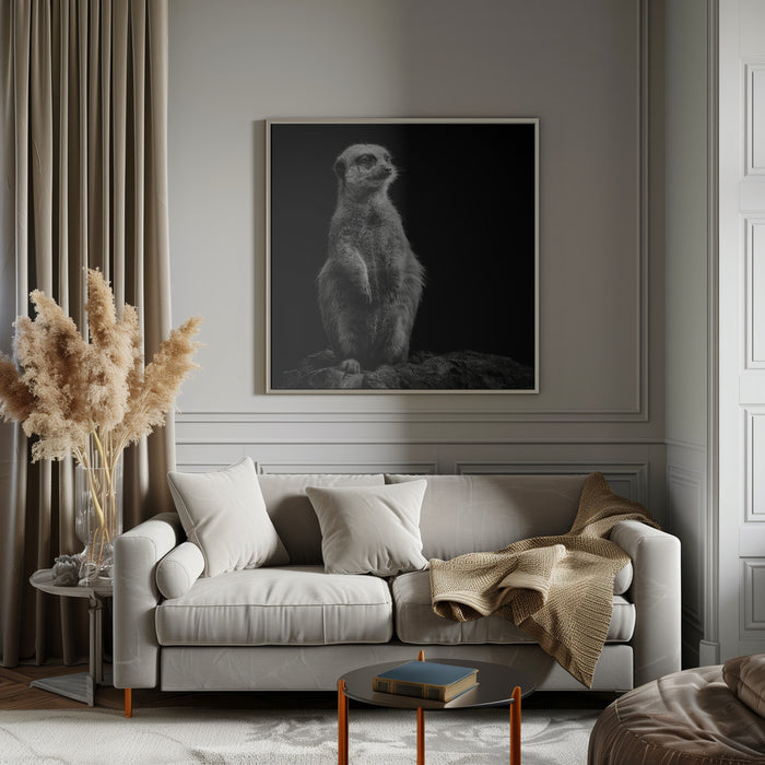 Meerkat Square Canvas Art Print