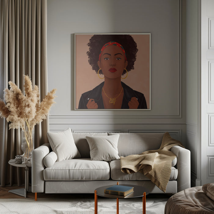 Boss Lady Square Canvas Art Print