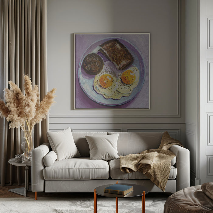 Breakfast Square Canvas Art Print