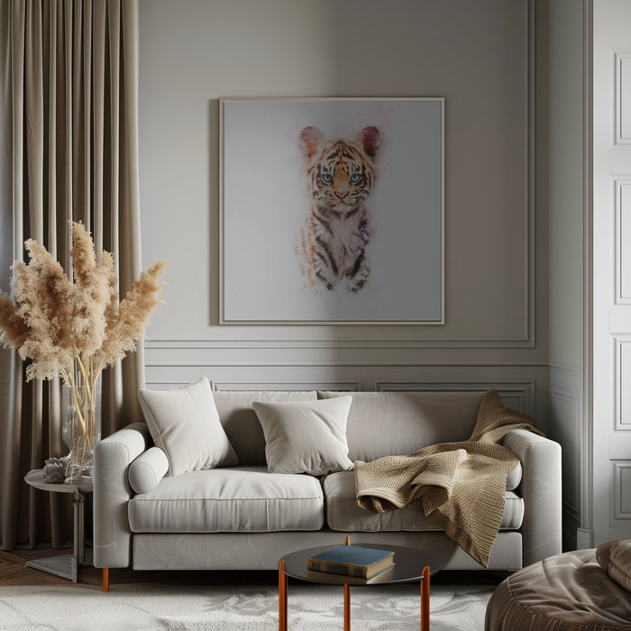 Baby Tiger Square Canvas Art