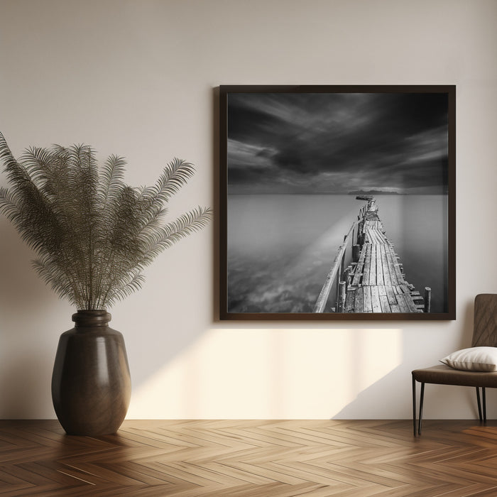 Long Pier Square Canvas Art