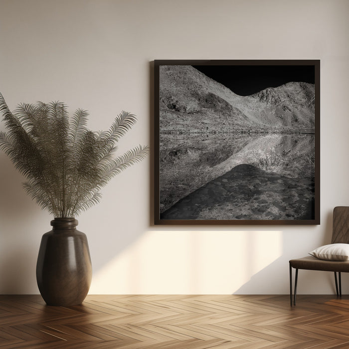 Reflection Below the Pass Square Poster Art Print by James K. Papp