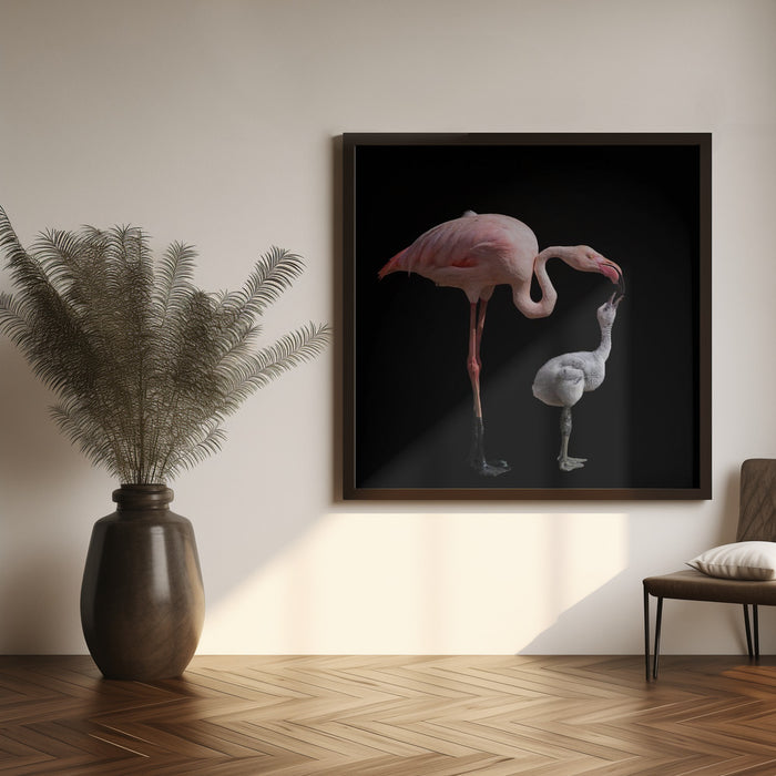 Become pink Square Canvas Art