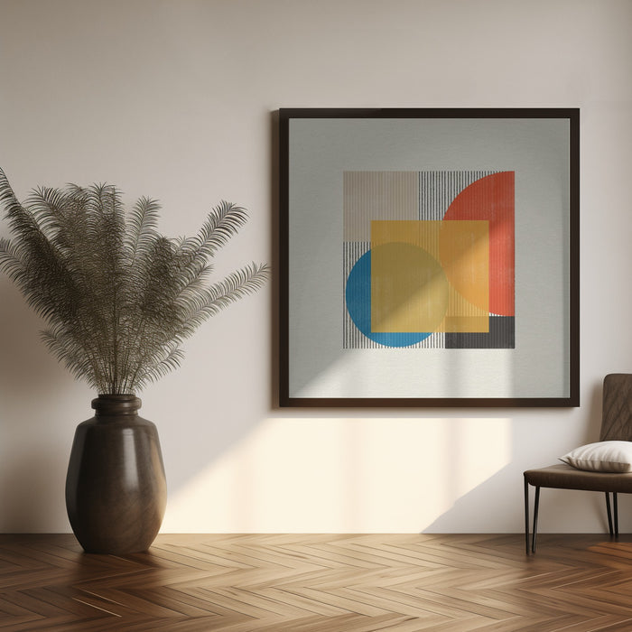 Midcentury Modern Object No2 Square Canvas Art Print