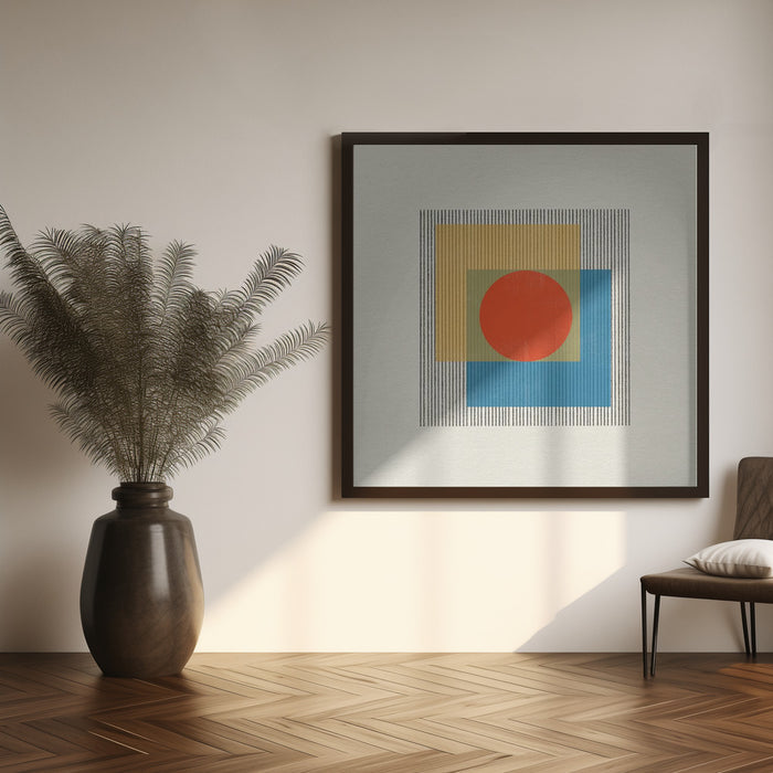 Midcentury Modern Object No3. Square Canvas Art Print