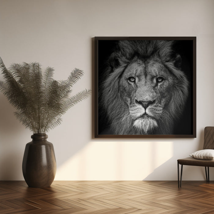 Stare Me Down #3 Square Canvas Art Print