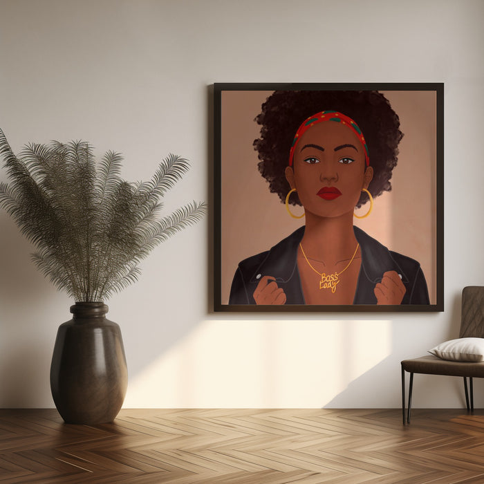 Boss Lady Square Canvas Art Print