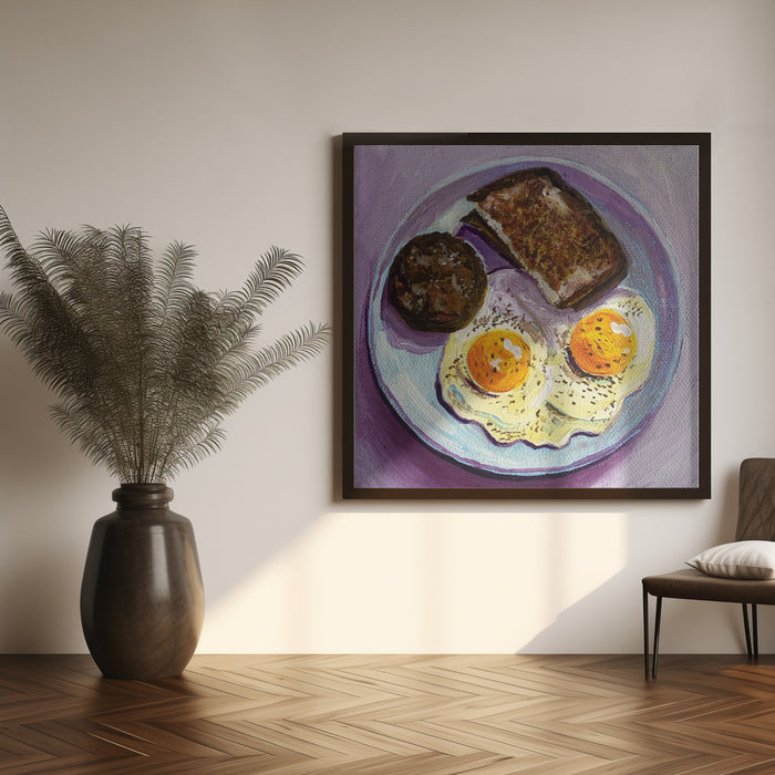 Breakfast Square Canvas Art Print