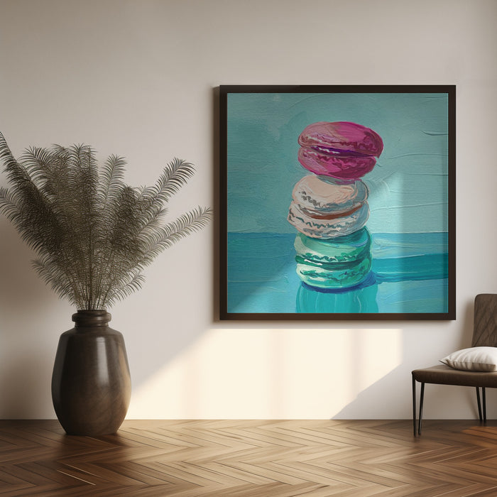 Macarons Square Canvas Art Print