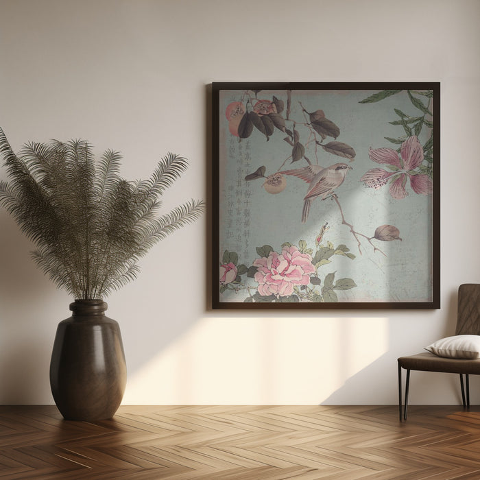 Chinoiserie No3 Square Canvas Art