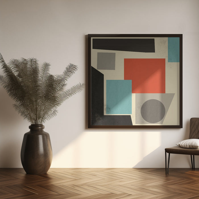 GEOMETRIC POINT Nr 2 Square Canvas Art