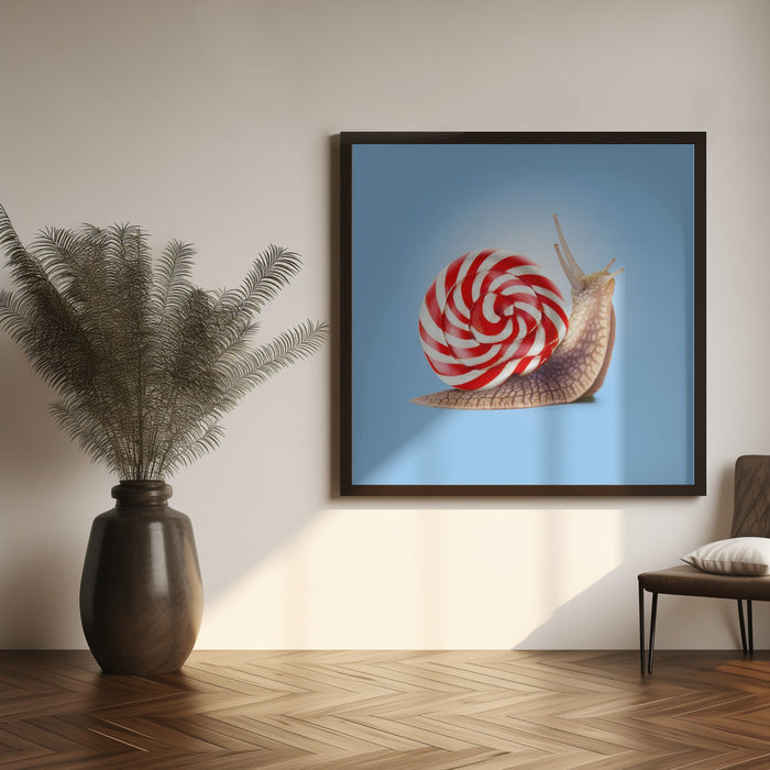 Snail Candy Square Canvas Art