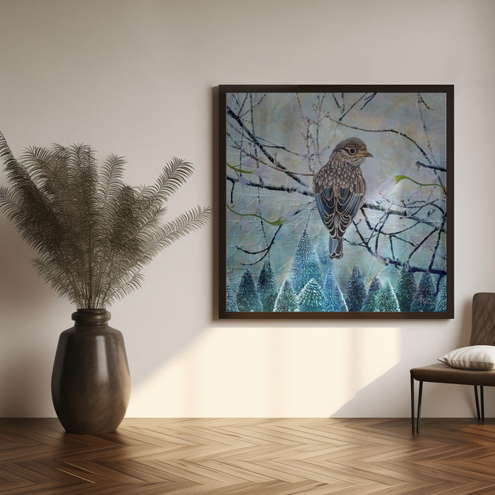 Winter Glow Square Canvas Art Print