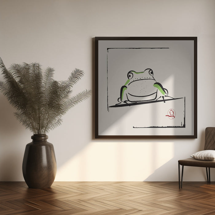 Frog Square Canvas Art Print