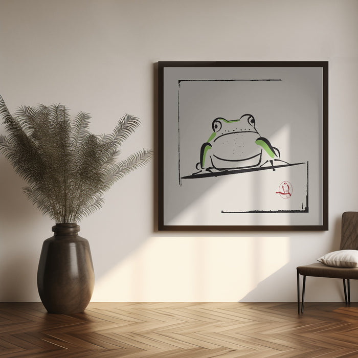 Frog Square Poster Art Print by Vision Grasp Art
