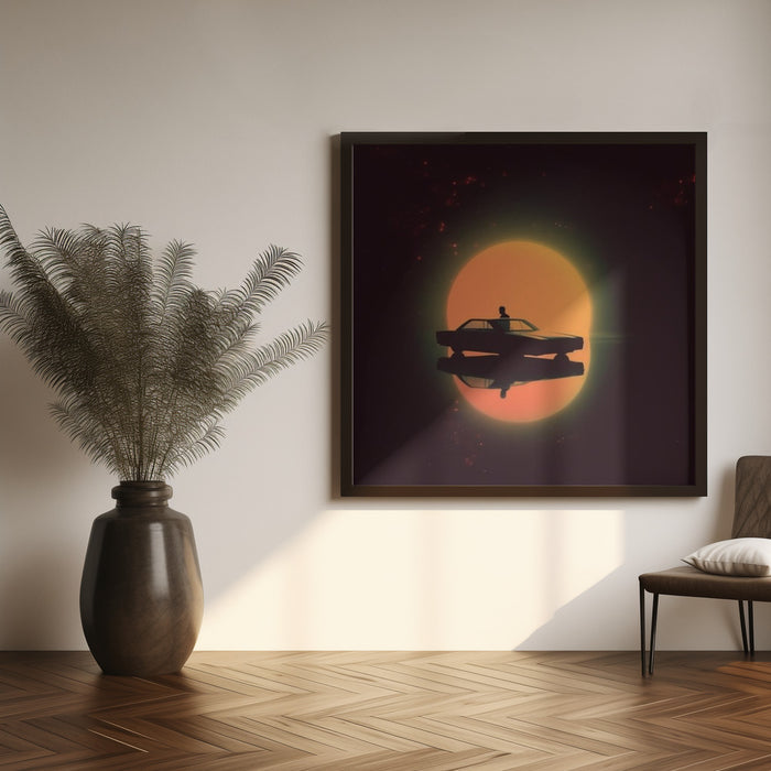 NightDrive Square Canvas Art Print