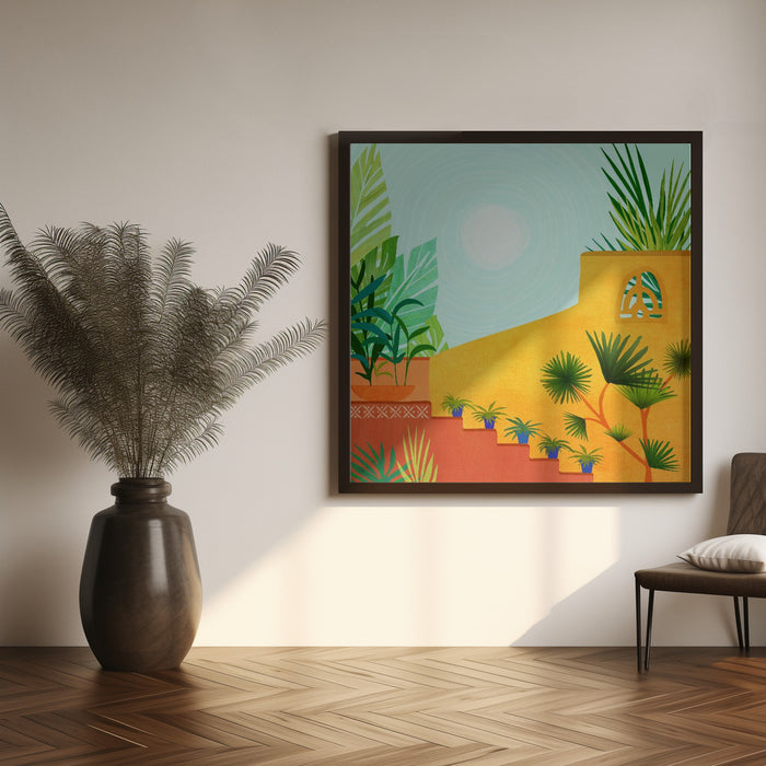 Colorful Garden Square Canvas Art