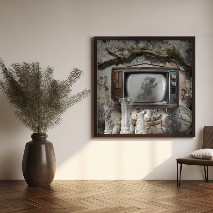 TV art 1 Square Canvas Art Print