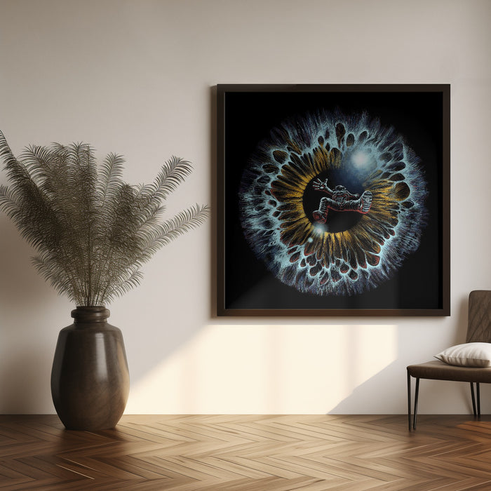 Lost In Your Eye Cosmic Square Canvas Art