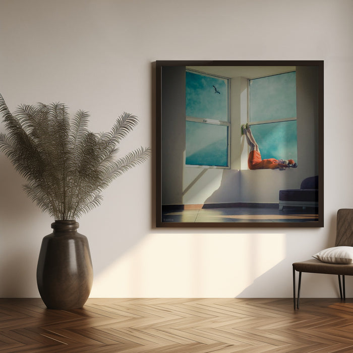 room with a view Square Poster Art Print by ambra