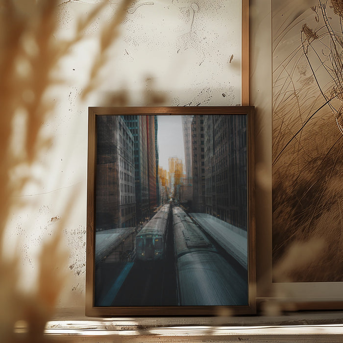 Chicago's Station Framed Art Modern Wall Decor