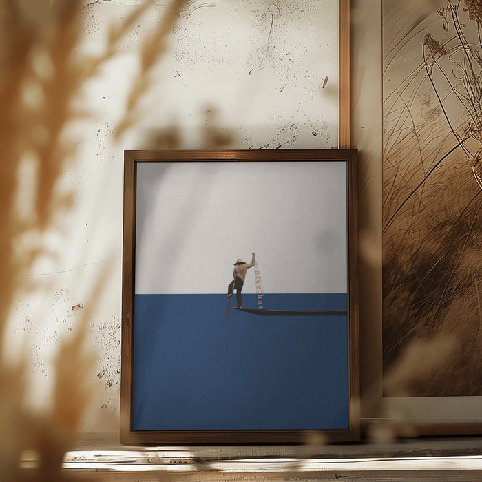 Fishing for compliments Framed Art Modern Wall Decor