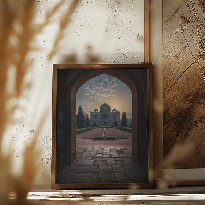 Humayun tomb - Glowing frame ! Framed Art Modern Wall Decor