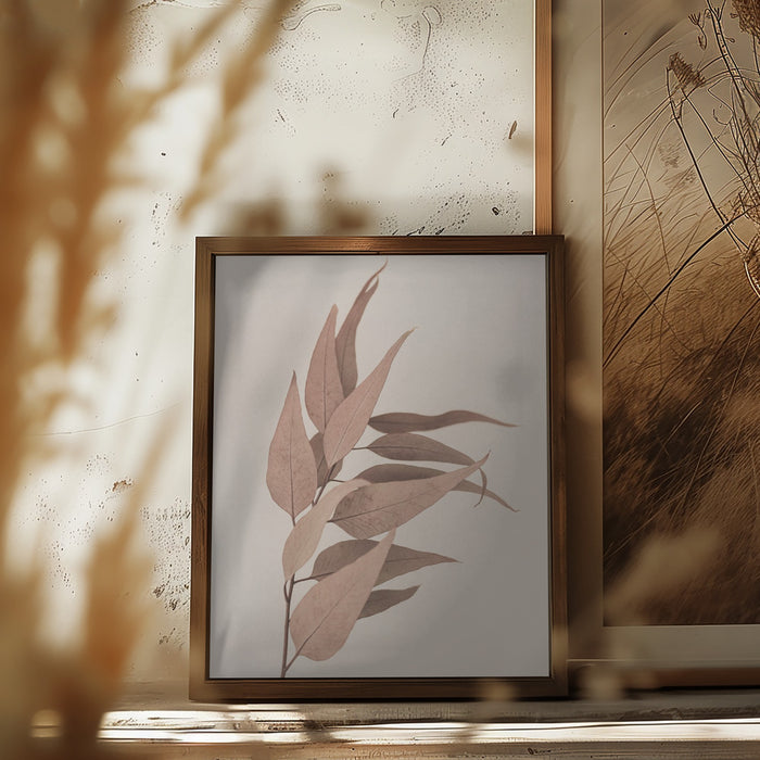 Dried Eucalyptus Framed Art Modern Wall Decor