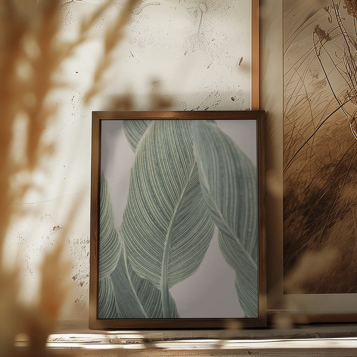 Calla Leaf Framed Art Modern Wall Decor