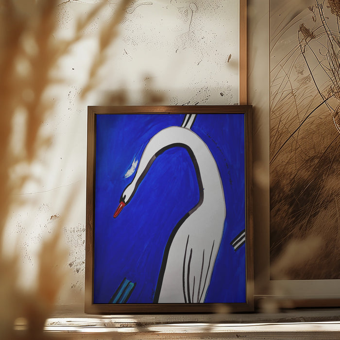 And Swan dropped the feather and everything became clear Framed Art Modern Wall Decor