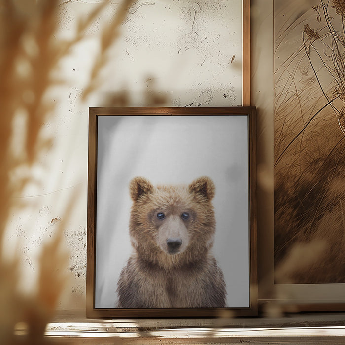 Baby Bear Framed Art Modern Wall Decor