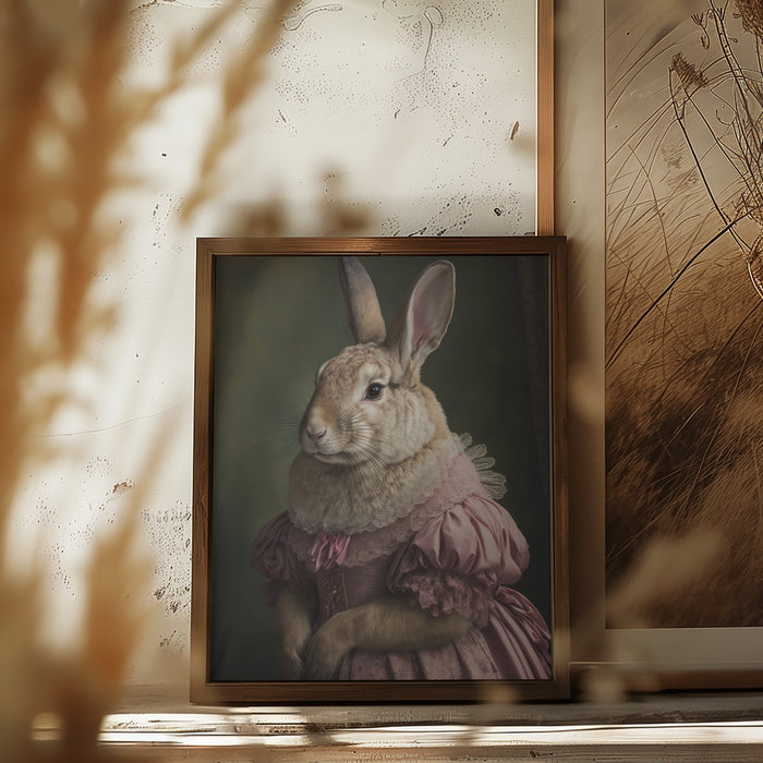 Mrs Bunny`s Daughter Framed Art Modern Wall Decor