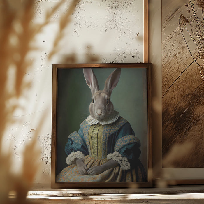 Mrs Bunny Framed Art Modern Wall Decor