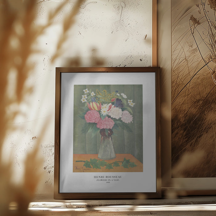 Flowers In a Vase Framed Art Modern Wall Decor