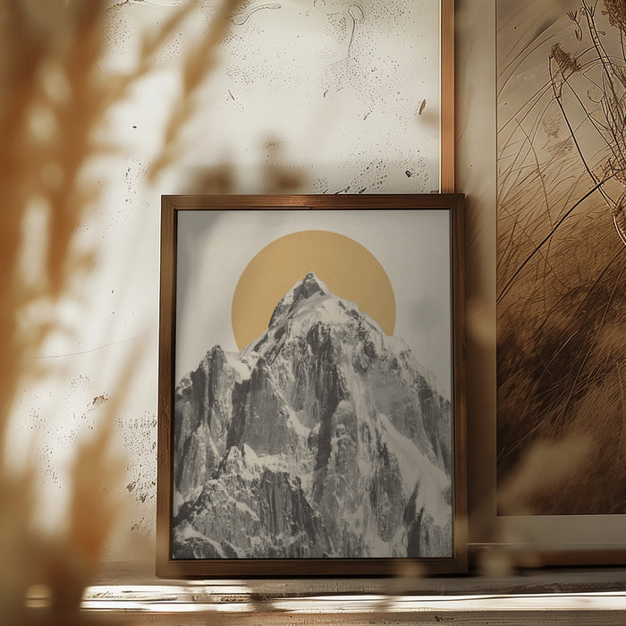 Mountainscape Framed Art Modern Wall Decor