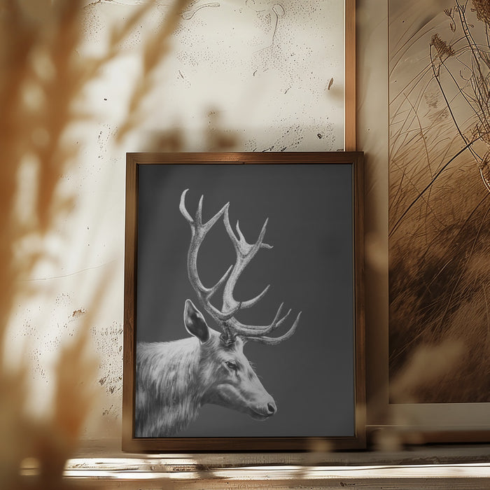 Reindeer Framed Art Wall Decor