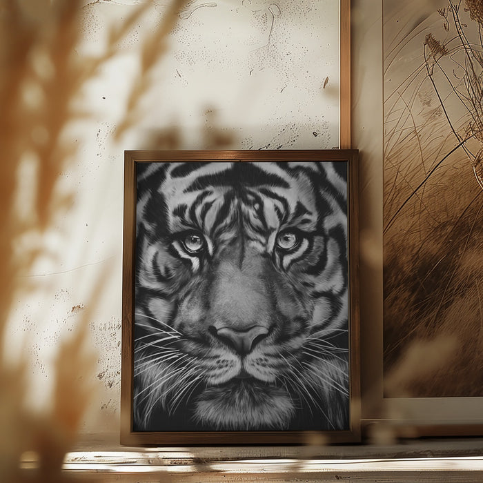 Tiger Framed Art Wall Decor