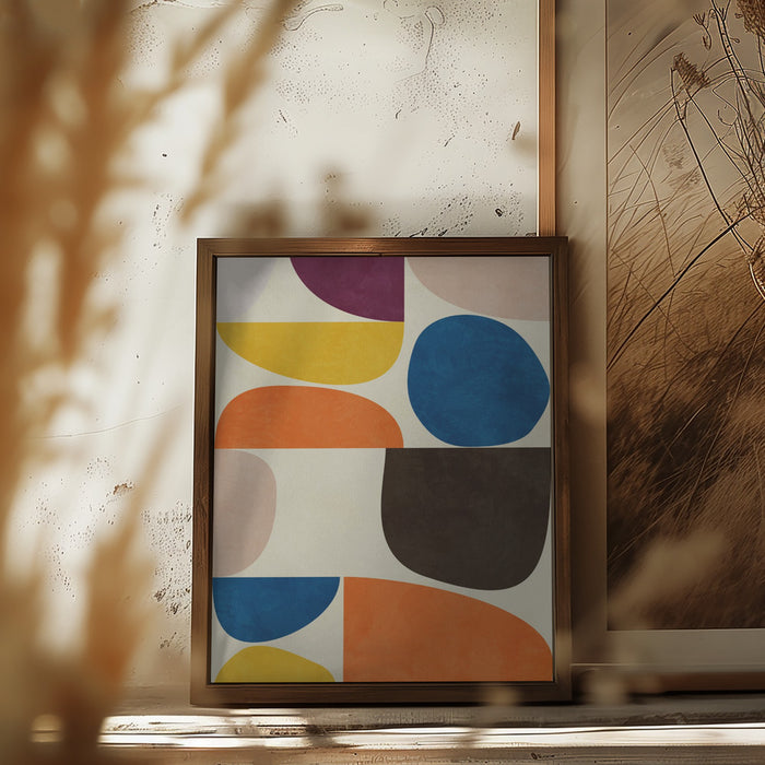 Vivid Bauhaus Framed Art Wall Decor