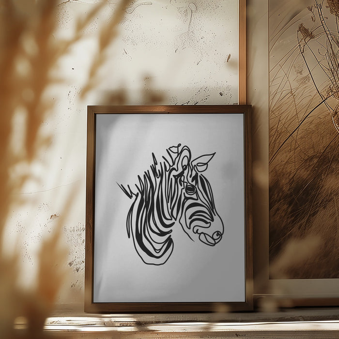 The Zebra Framed Art Wall Decor