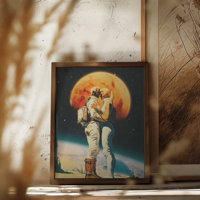 Intergalactic Love Framed Art Modern Wall Decor