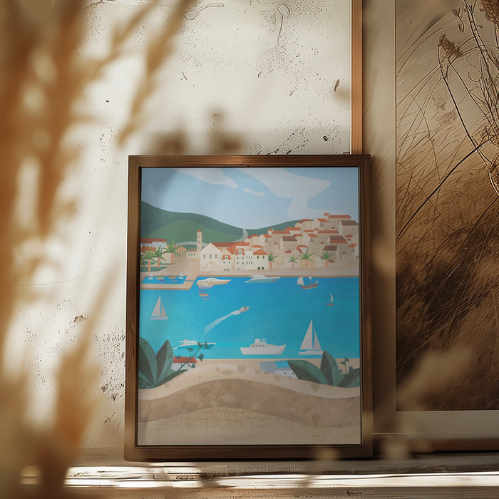 Hvar Framed Art Modern Wall Decor