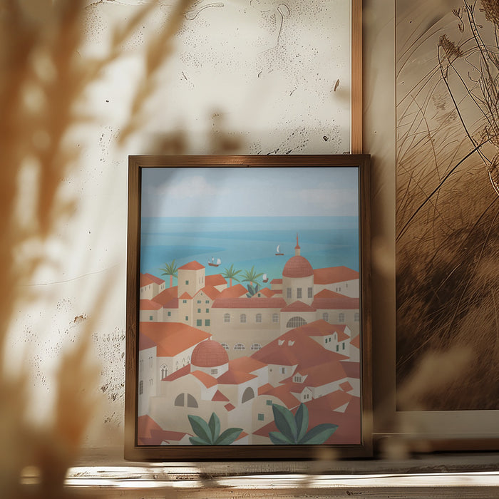 Dubrovnik Old Town Framed Art Modern Wall Decor