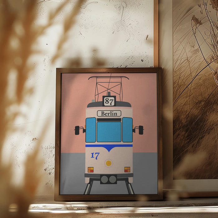 Berlin Tram Framed Art Modern Wall Decor