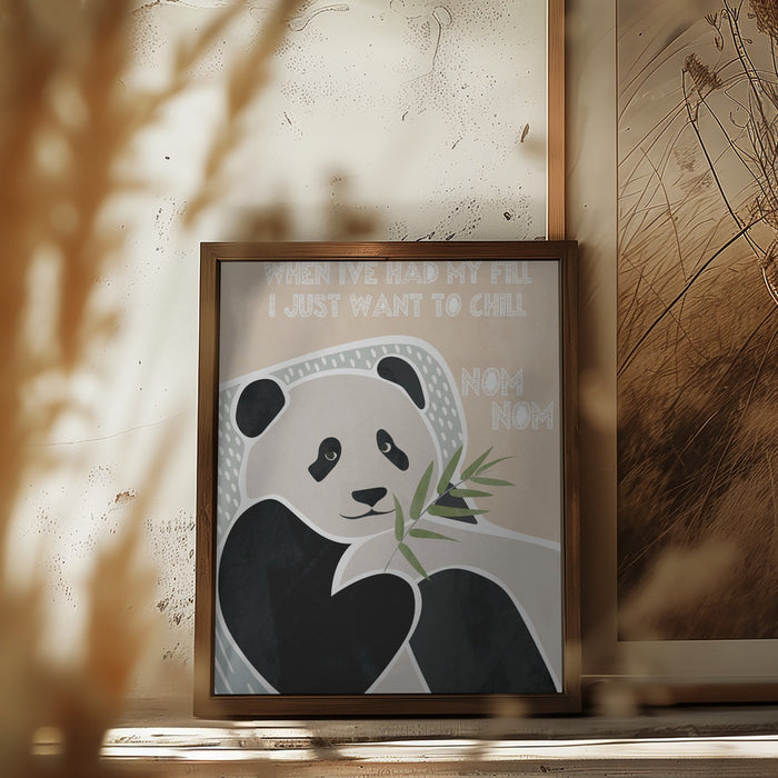 Children's panda typography Framed Art Modern Wall Decor