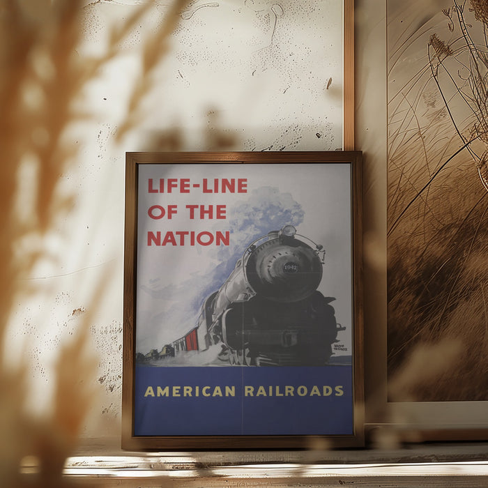 American Railroads - Life line of the nation Framed Art Modern Wall Decor