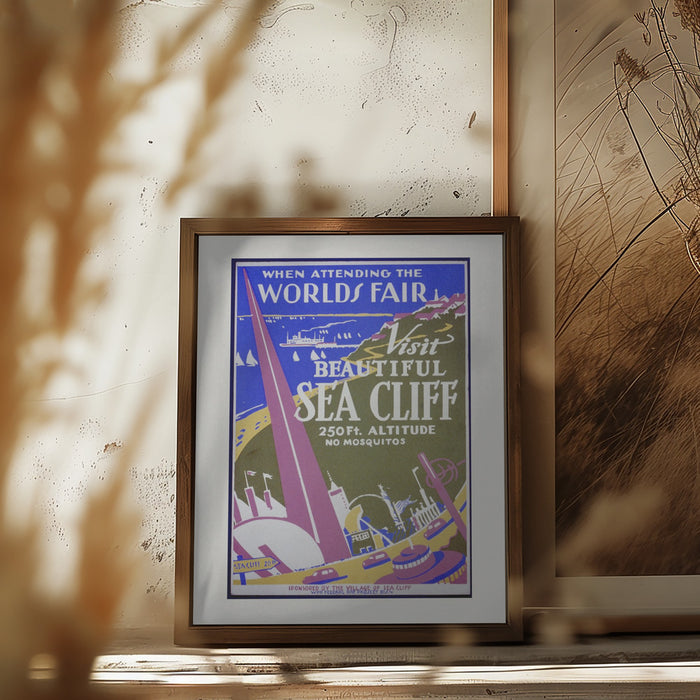 When Attending the Worlds Fair, Visit Beautiful Sea Cliff Framed Art Wall Decor